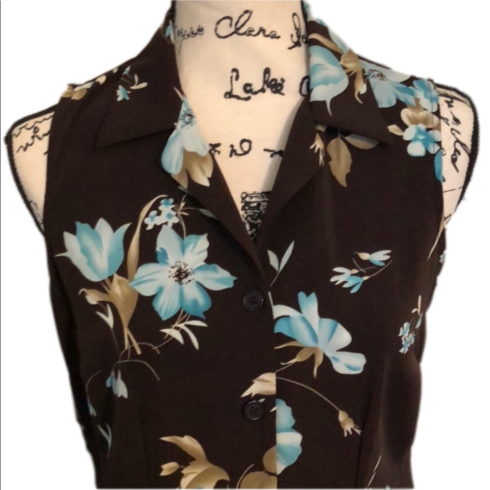 Studio I Teal and Brown Dress with Jacket (m) - Picture 4 of 8